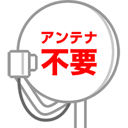 アンテナ不要