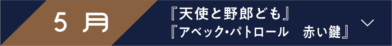 5月 『天使と野郎ども』『アベック・パトロール 赤い鍵』 | 「小西康陽の名画座の最前列で。」特設サイト|衛星劇場