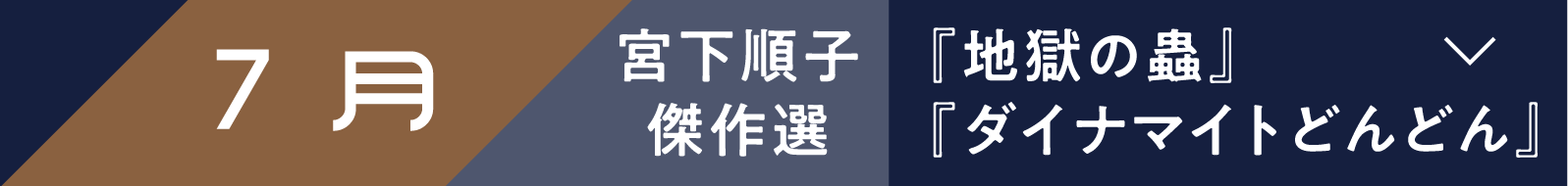7月 宮下順子傑作選『地獄の蟲』『ダイナマイトどんどん』 | 「小西康陽の名画座の最前列で。」特設サイト|衛星劇場