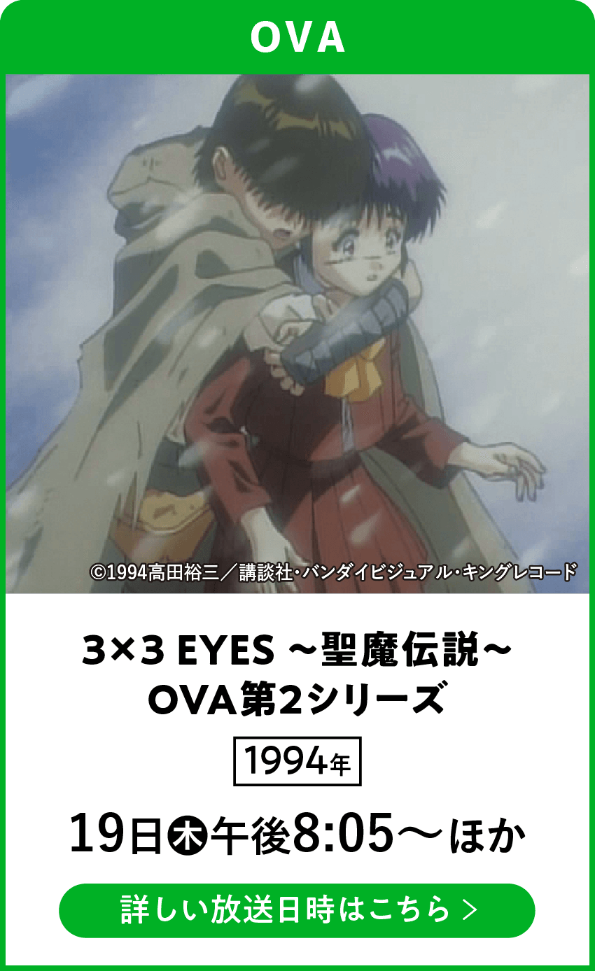 VHS アニメ 3×3EYES 〜聖魔伝説〜 ビデオテープ 【公式通販】